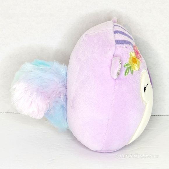 🐣 SYDNEE 🐿 Purple Squirell wFloral Crown Easter 2024 Original Squishmallow NWT - Picture 5 of 8